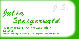 julia steigerwald business card