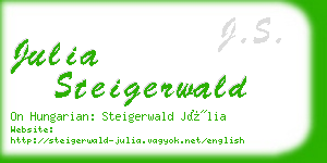 julia steigerwald business card